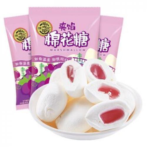 徐福记夹馅棉花糖葡萄味64克