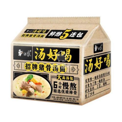 白象汤好喝招牌猪骨汤味面5连包